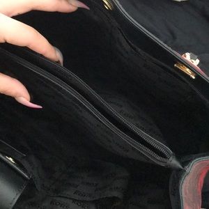 Mk floral red and black tote